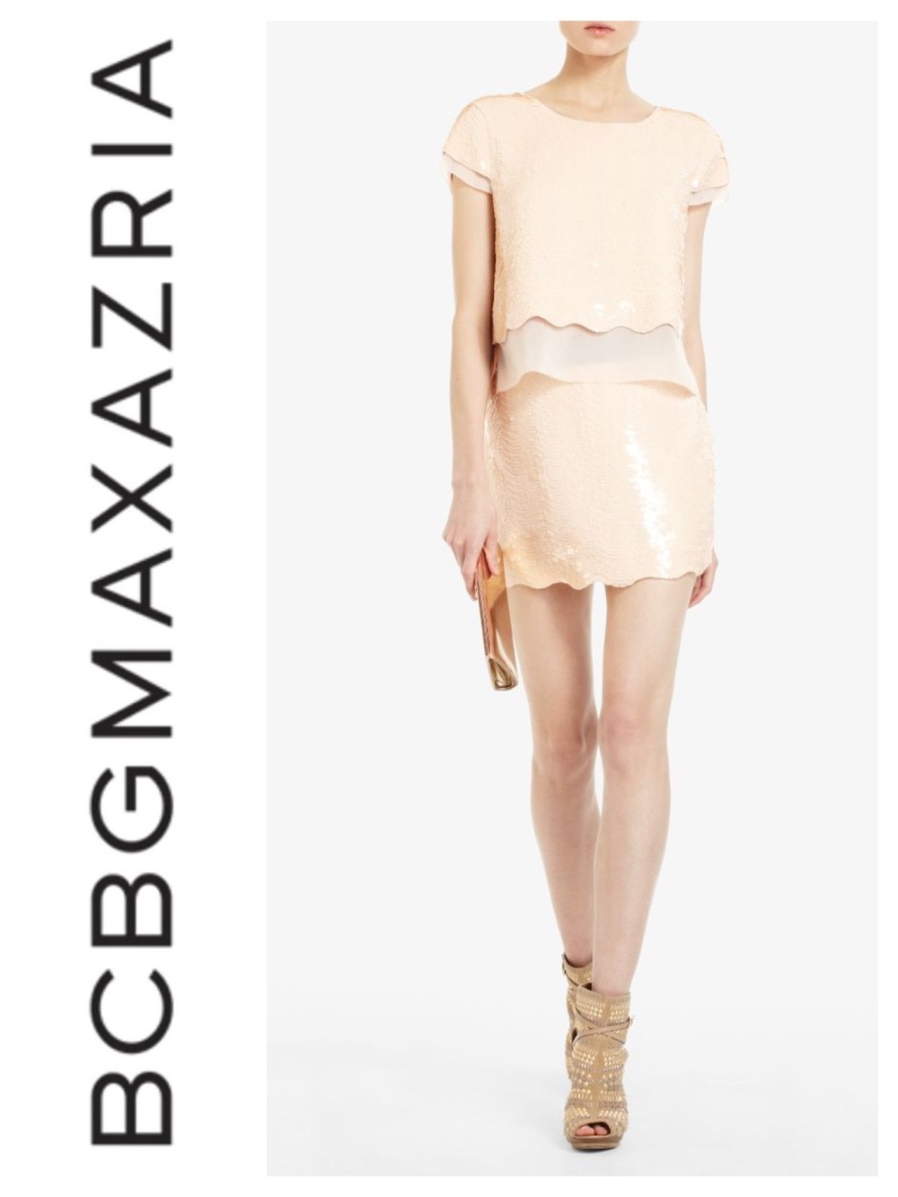 BCBGMaxAzria Michaela Sequined Miniskirt